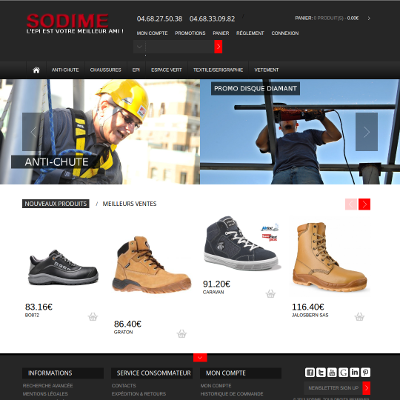 Capture écran boutique en ligne : anti-chutte