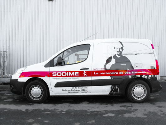 Voiture Sodime décorée