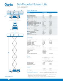 Fiche technique Nacelle ciseaux électrique