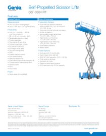 Fiche technique Nacelle ciseaux électrique